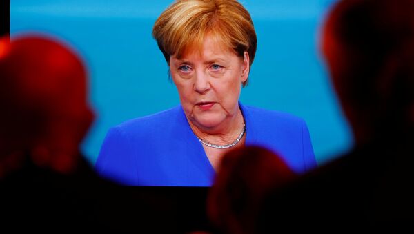 Angela Merkel lors des débats préélectoraux diffusés sur la chaîne allemande ARD - Sputnik Afrique