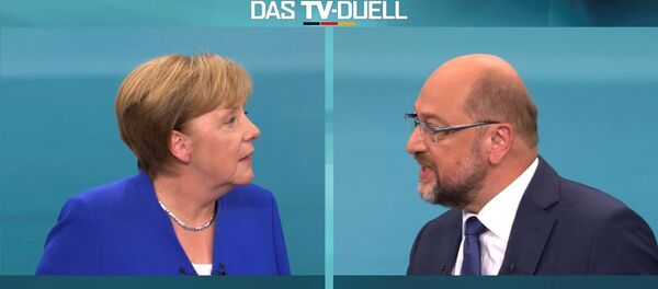 Angela Merkel et Martin Schulz Angela Merkel et Martin Schulz - Sputnik Afrique