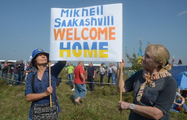 Des partisans de Mikhaïl Saakachvili Des partisans de Mikhaïl Saakachvili - Sputnik Afrique