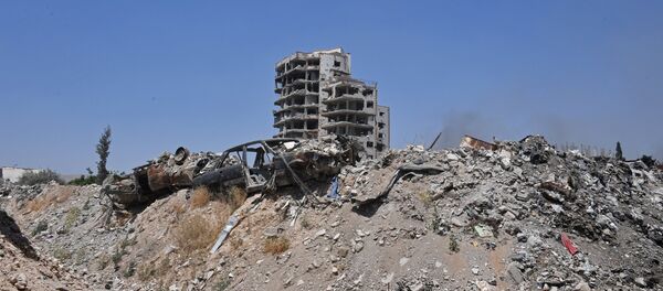 Ситуация в квартале Кабун в пригороде Дамаска - Sputnik Afrique