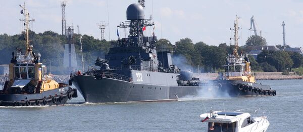 Les navires de la Flotte de la Baltique lors des manœuvres Zapad 2017 - Sputnik Afrique