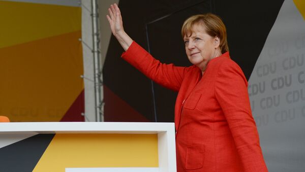 Предвыборное выступление А. Меркель в Мюнстере - Sputnik Afrique