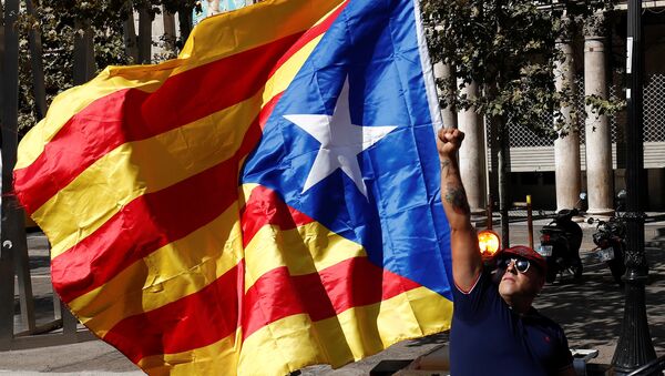 Un partisan de l'indépendance de la Catalogne - Sputnik Afrique