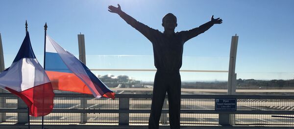 Памятник космонавту Юрию Гагарину в Монпелье, Франция Памятник космонавту Юрию Гагарину в Монпелье, Франция - Sputnik Afrique