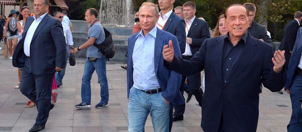 Vladimir Poutine et Silvio Berlusconi - Sputnik Afrique