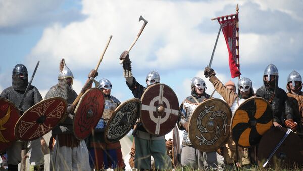 Vikings at The Warrior's Field, an annual festival of history clubs, held in Drakino Park in the Serpukhovsky district. (File) - Sputnik Afrique