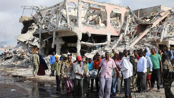 Mogadiscio après l'explosion d'un camion piégé le 14 octobre 2017 - Sputnik Afrique