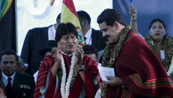 Evo Morales et Nicolas Maduro - Sputnik Afrique