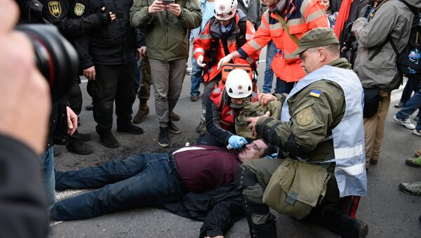 Акция протеста у здания Верховной рады Украины в Киеве - Sputnik Afrique