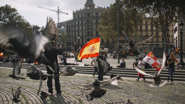 Акция в поддержку единства Испании в Барселоне - Sputnik Afrique