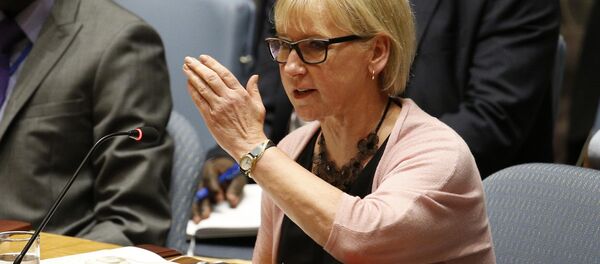 La ministre suédoise des Affaires étrangères Margot Wallstrom La ministre suédoise des Affaires étrangères Margot Wallstrom - Sputnik Afrique