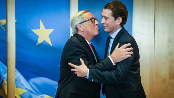 Jean-Claude Juncker et Sebastian Kurz - Sputnik Afrique