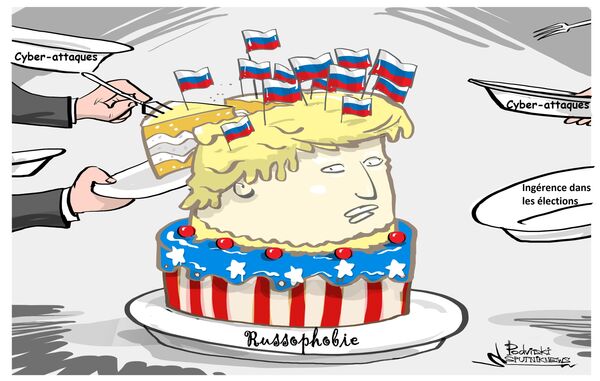 Donald Trump a été attaqué par un militant muni de petits drapeaux russes - Sputnik Afrique