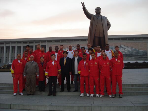 Le club de football «Atlético de Sorocaba» a disputé quatre matchs au stade de Pyongyang Le club de football «Atlético de Sorocaba» a disputé quatre matchs au stade de Pyongyang - Sputnik Afrique