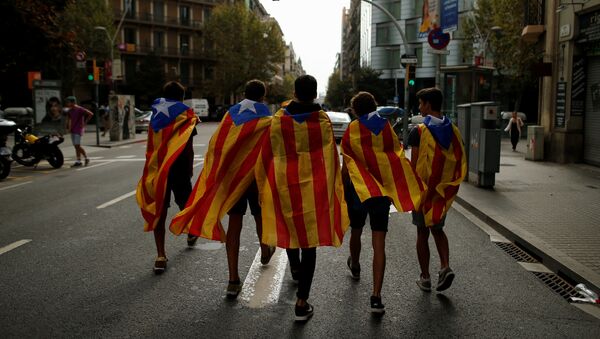 Etudiants catalans à Barcelone - Sputnik Afrique