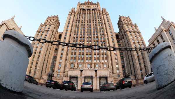 The Russian Ministry of Foreign Affairs on Smolenskaya-Sennaya Square in Moscow - Sputnik Afrique