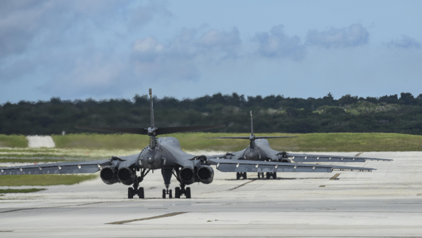 B-1B Lancers at Anderson AIr Force Base in Guam - Sputnik Afrique
