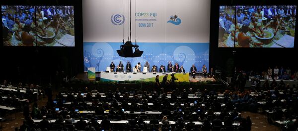 General view shows the opening ceremony of the COP23 UN Climate Change Conference 2017, hosted by Fiji but held in Bonn, in World Conference Center Bonn, Germany, November 6, 2017. - Sputnik Afrique