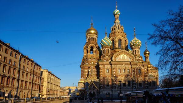 La cathédrale du Sauveur-sur-le-Sang-Versé à Saint-Pétersbourg - Sputnik Afrique