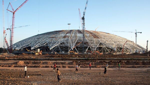 Le stade Samara Arena en chantier - Sputnik Afrique