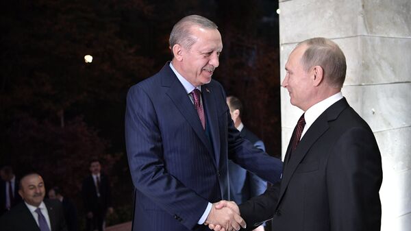 Recep Tayyip Erdogan et Vladimir Poutine à Sotchi - Sputnik Afrique
