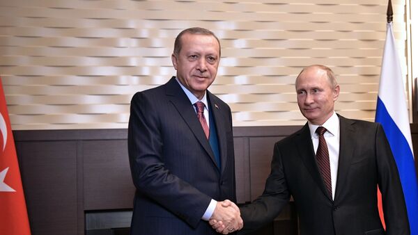 Президент РФ В. Путин встретился с президентом Турции Р. Эрдоганом - Sputnik Afrique
