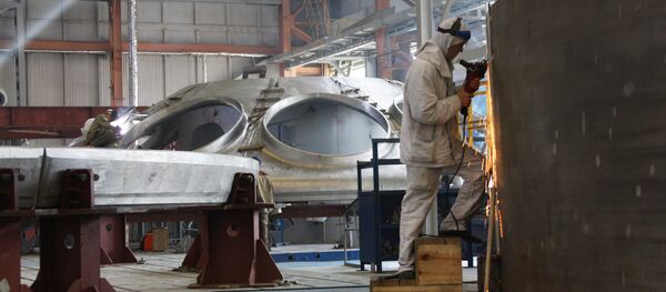 Строительства энергоблока БН-800 Белоярской АЭС Строительства энергоблока БН-800 Белоярской АЭС - Sputnik Afrique