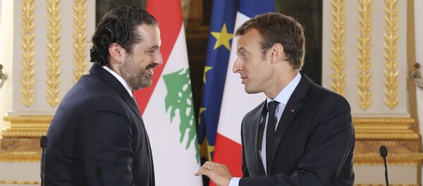 Emmanuel Macron et Saad Hariri - Sputnik Afrique