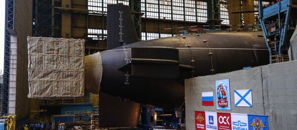 Спуск на воду атомного подводного крейсера Князь Владимир в Северодвинске Спуск на воду атомного подводного крейсера Князь Владимир в Северодвинске - Sputnik Afrique