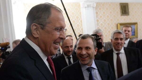 Sergueï Lavrov et Gebran Bassil - Sputnik Afrique