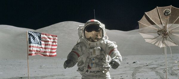 La photo prise lors du premier débarquement lunaire - Sputnik Afrique