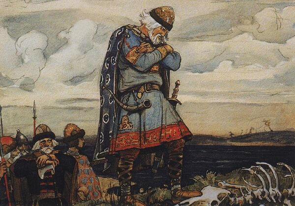 Le Prince Oleg le Sage, reproduction d'une aquarelle par Viktor Vasnetsov (1899) Le Prince Oleg le Sage, reproduction d'une aquarelle par Viktor Vasnetsov (1899) - Sputnik Afrique