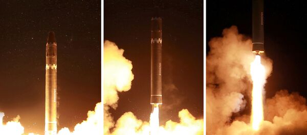 Tir du missile Hwasong-15 Tir du missile Hwasong-15 - Sputnik Afrique