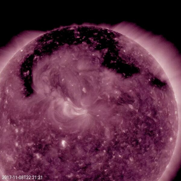 Un trou coronal à la surface du Soleil Un trou coronal à la surface du Soleil - Sputnik Afrique