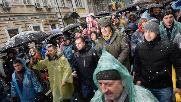 Saakashvili Supporters Rally in Kiev - Sputnik Afrique
