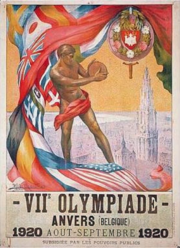 Affiche des Jeux olympiques 1920 d'Anvers Affiche des Jeux olympiques 1920 d'Anvers - Sputnik Afrique