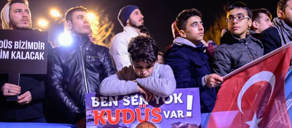 Les manifestations contre la décision US de reconnaître Jérusalem capitale d’Israël - Sputnik Afrique