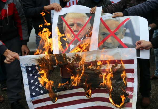 Les manifestations contre la décision US de reconnaître Jérusalem capitale d’Israël - Sputnik Afrique