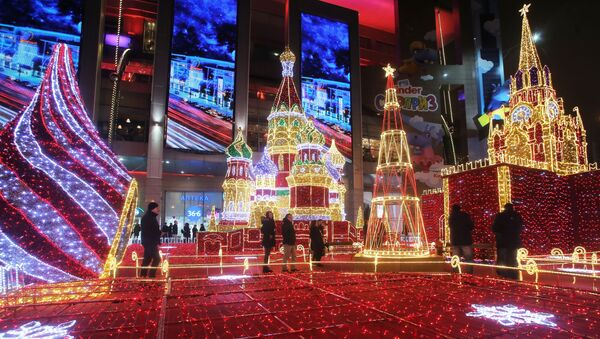 Illuminations de Noël à Moscou - Sputnik Afrique