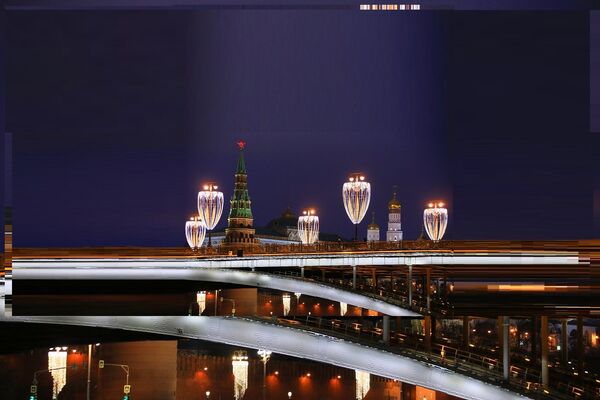 Новогодняя иллюминация в Москве - Sputnik Afrique