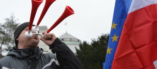 Антиправительственный митинг в Варшаве - Sputnik Afrique