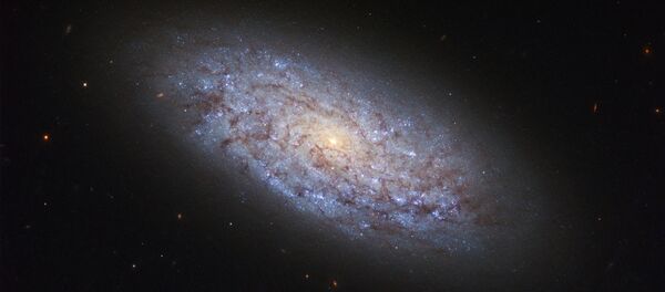 La galaxie naine NGC 5949, dont la répartition en matière sombre ne correspond pas aux théories cosmologiques contemporaines. - Sputnik Afrique