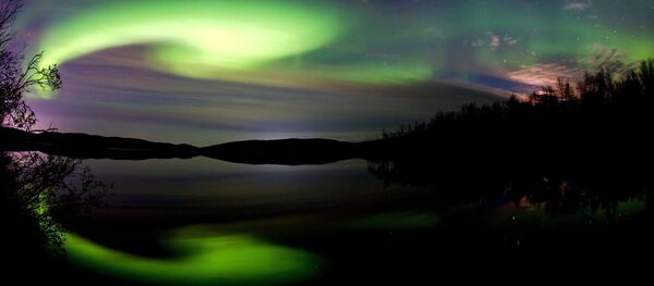 Северное сияние в Мурманской области - Sputnik Afrique