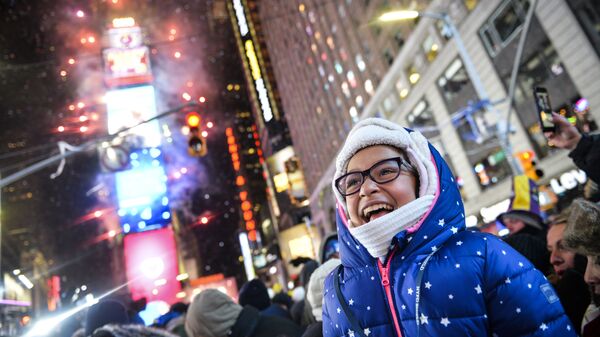 Célébration du Nouvel An à Times Square, New York - Sputnik Afrique