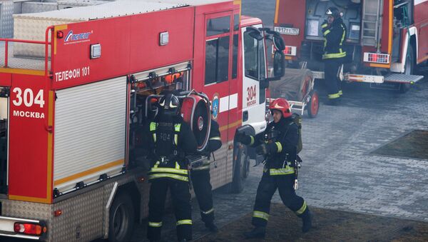 Officers at the Fire Control and Rescue Department of the Russian Emergency Ministry - Sputnik Afrique