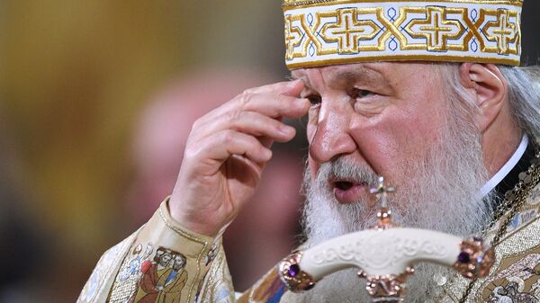 Le Patriarche Cyrille célèbre une liturgie en la cathédrale du Christ-Sauveur à Moscou - Sputnik Afrique