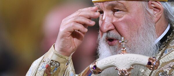 Le Patriarche Cyrille célèbre une liturgie en la cathédrale du Christ-Sauveur à Moscou - Sputnik Afrique