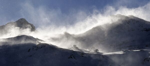 A general view taken on January 6, 2018 shows a summit at the Val Thorens ski resort, Europe's highest. PHILIPPE DESMAZES / AFP - Sputnik Afrique