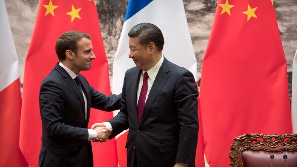 Emmanuel Macron et Xi Jinping - Sputnik Afrique