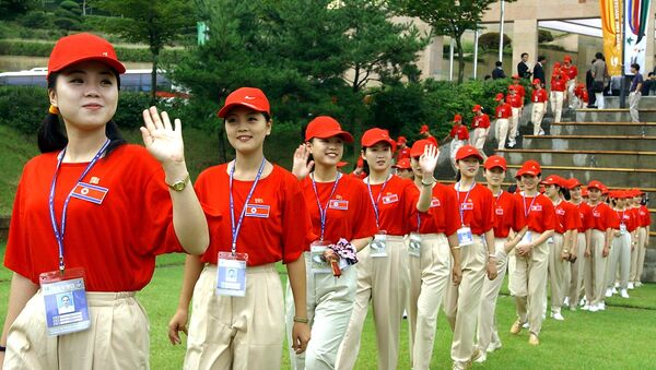 les pom-pom girls nord-coréennes - Sputnik Afrique